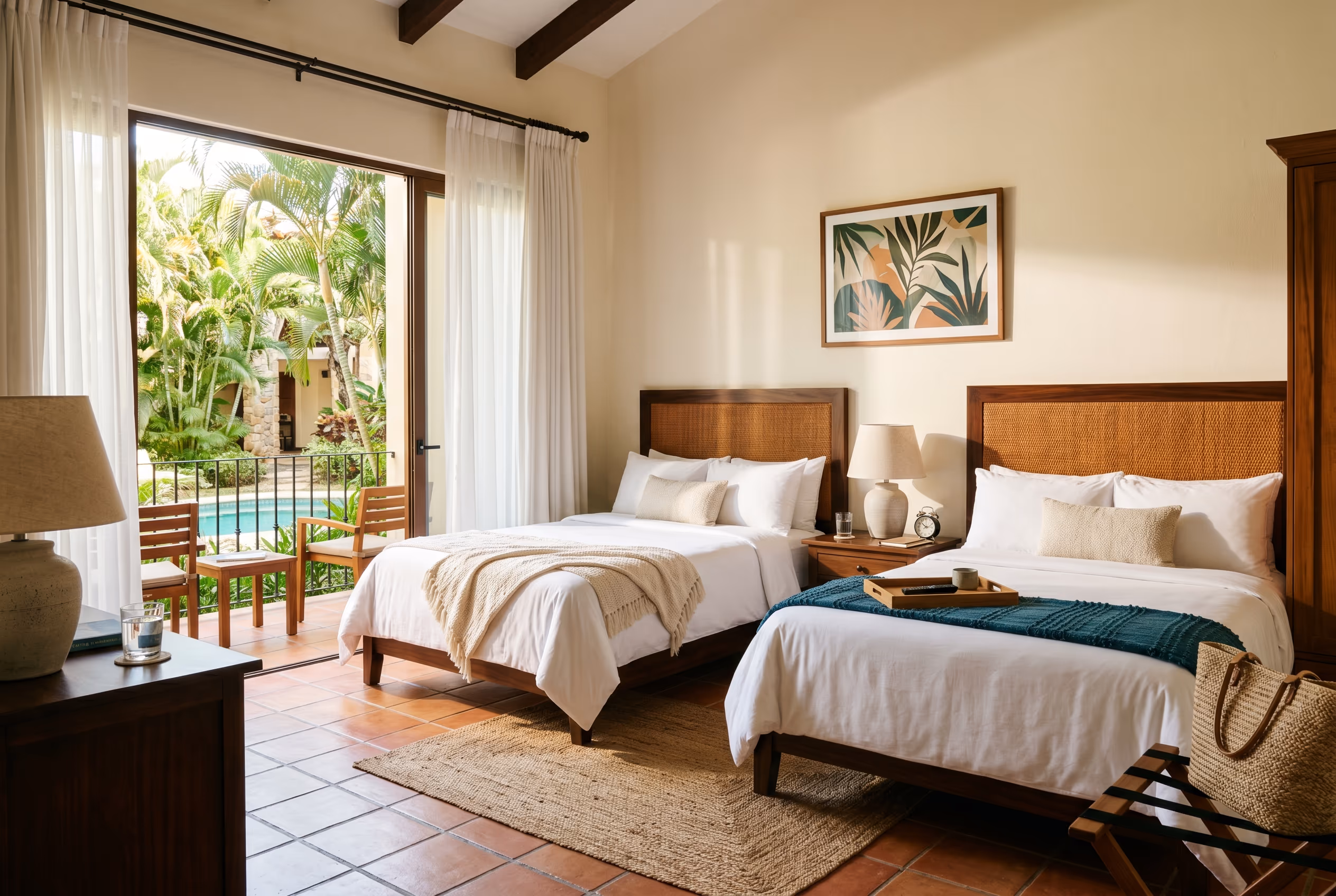 Habitación Doble de Hotel Malibu con dos camas individuales